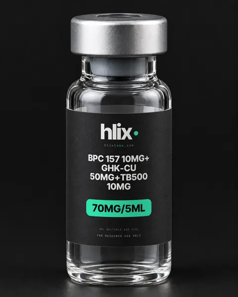 BPC 157 10mg+GHK-CU 50mg+TB500 10mg 70mg research vial